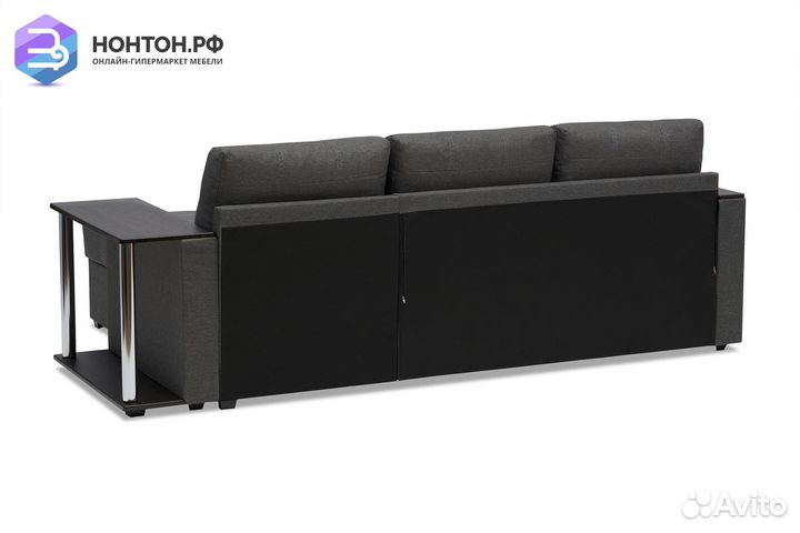 Диван угловой дельфин Атланта серый