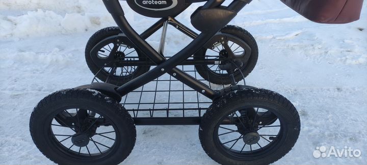 Коляска 2в1 Aroteam Cocoline Prima 07 Бордовая кож