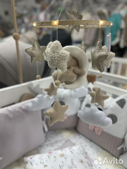 Мобиль в кроватку из фетра арт.101