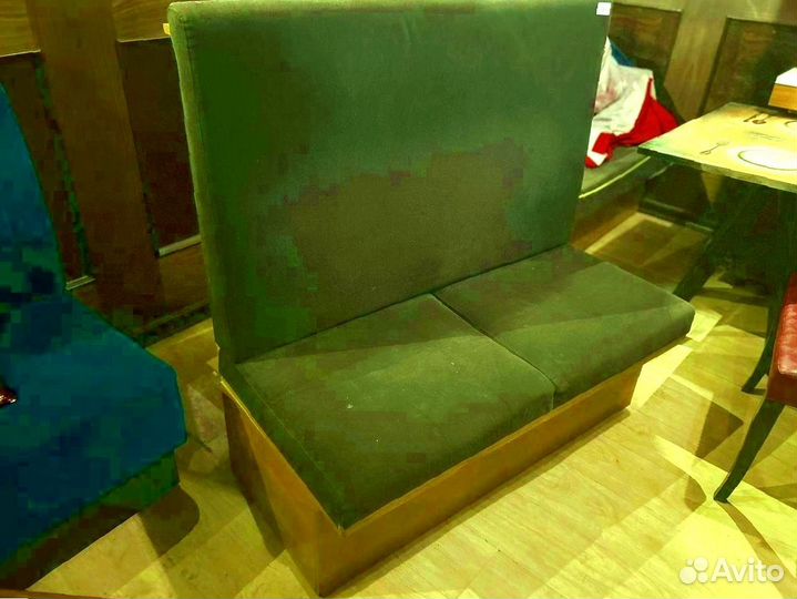 Диван серый без подлокотников