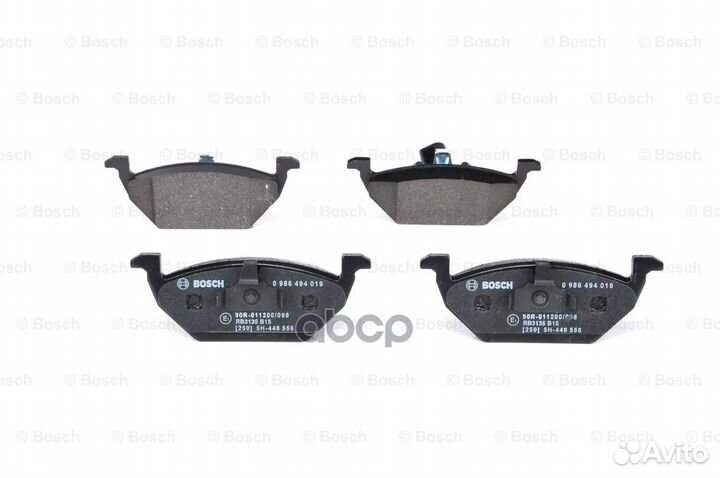 Дисковые колодки передние 0 986 494 019 Bosch