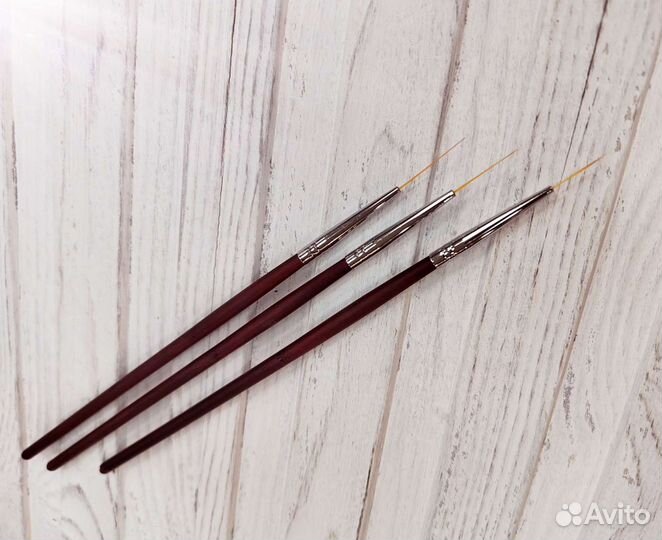 Кисти тонкие набор для маникюра и дизайна ногтей