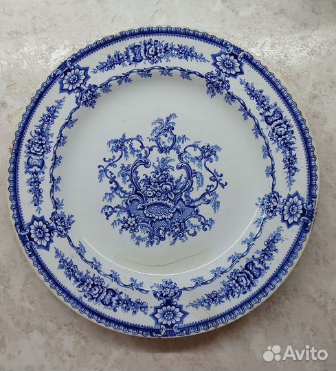 Блюдо / тарелка Англия 1841 год антиквариат