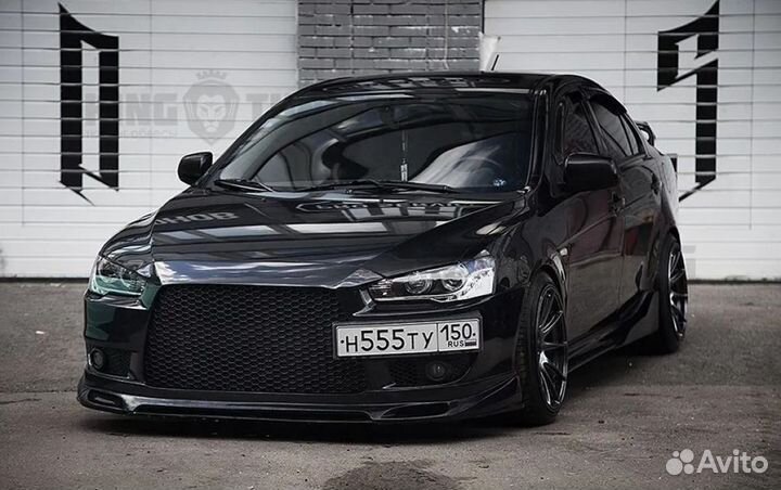 Накладка на передний бампер Zodiak для Лансер 10 2