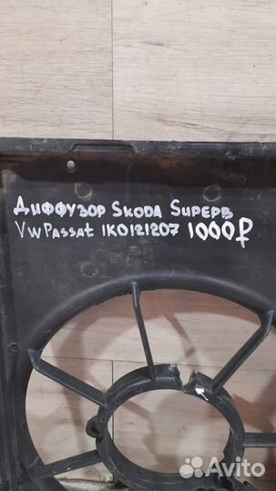 Диффузор радиатора Volkswagen Passat