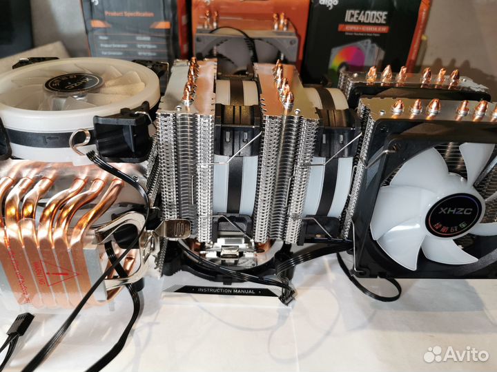 Кулер вентилятор башенный с подсветкой RGB