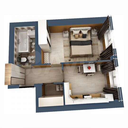 1-к. квартира, 36,3 м², 1/5 эт.