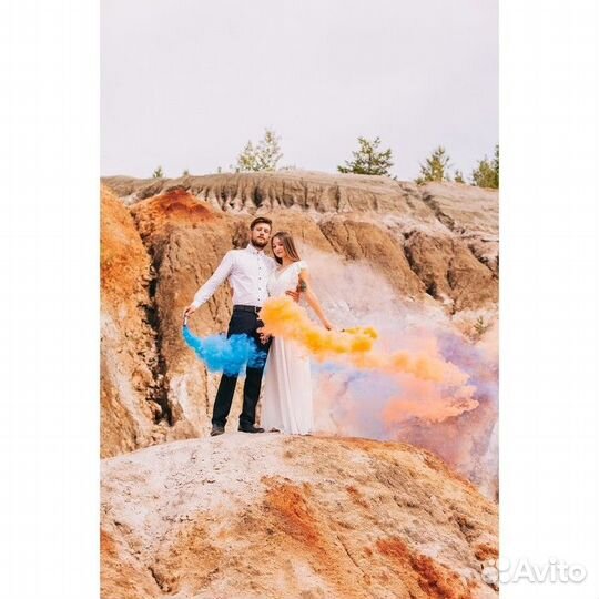 Цветной дым красный, заряд 0,8 дюйма