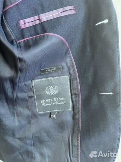 Школьный костюм для мальчика 134 синий