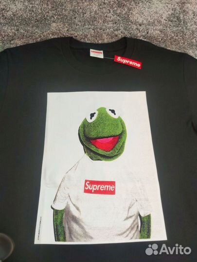 Футболка Supreme The Kermit Logo Черная