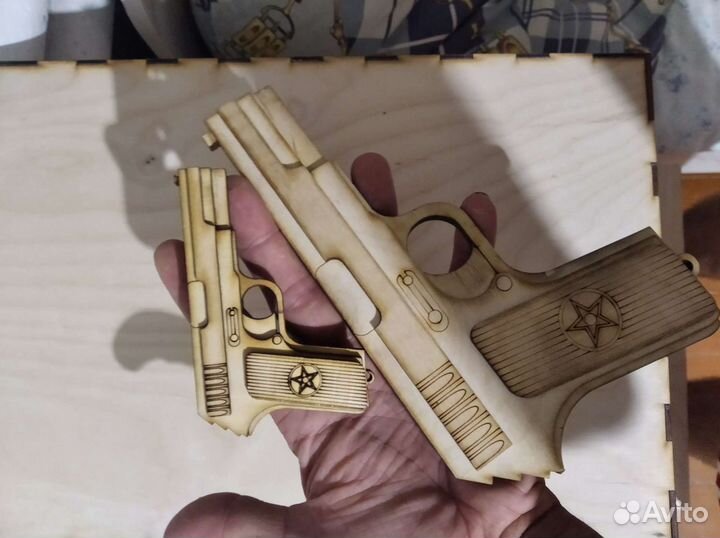 Пистолет тт фанерный, резинкострел