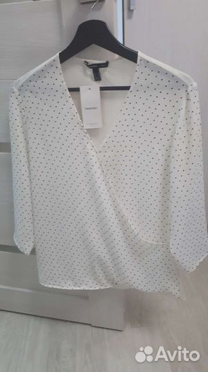 Блузка белая женская mango