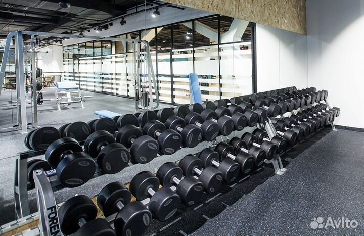 Гантели фиксированные обрезиненные 20 кг Foreman