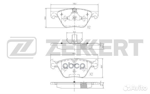 Колодки тормозные BS2388 Zekkert