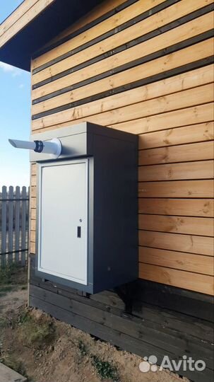 Газовый котел снаружи дома