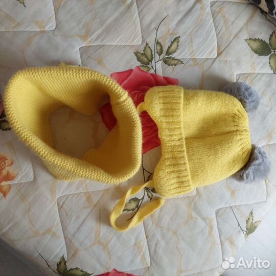 Шапка и снуд зима