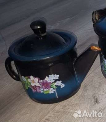 Советские чайник, стальной, эмалированный