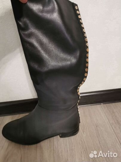 Сапоги осень весна женские 37 натуральная кожа