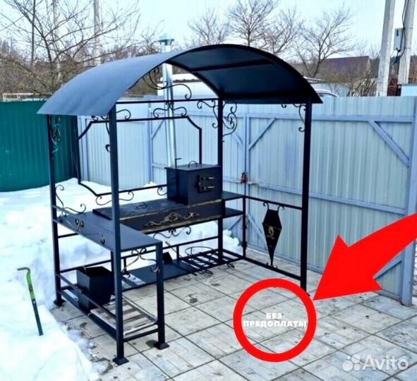 Беседка с мангалом