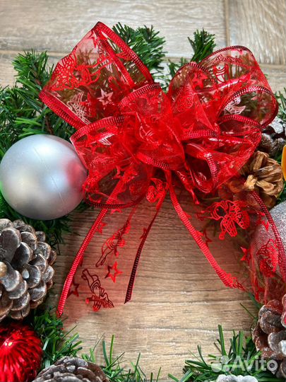 Рождественский венок на дверь