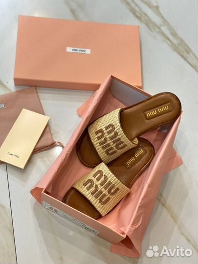Шлепанцы Miu Miu