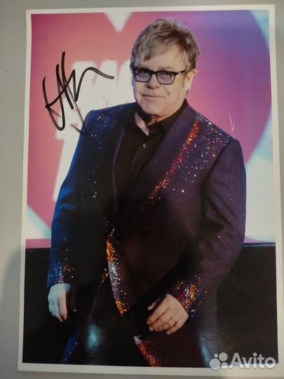 Автограф Элтона Джона оригинал