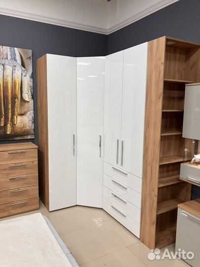 Угловой шкаф дуб Крафт Золотой