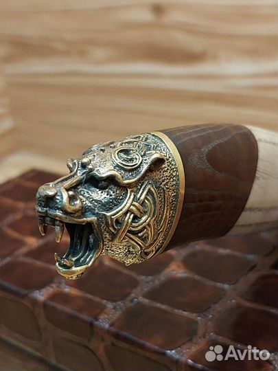 Нож охотничий кованный Х12мф в подарочном кейсе