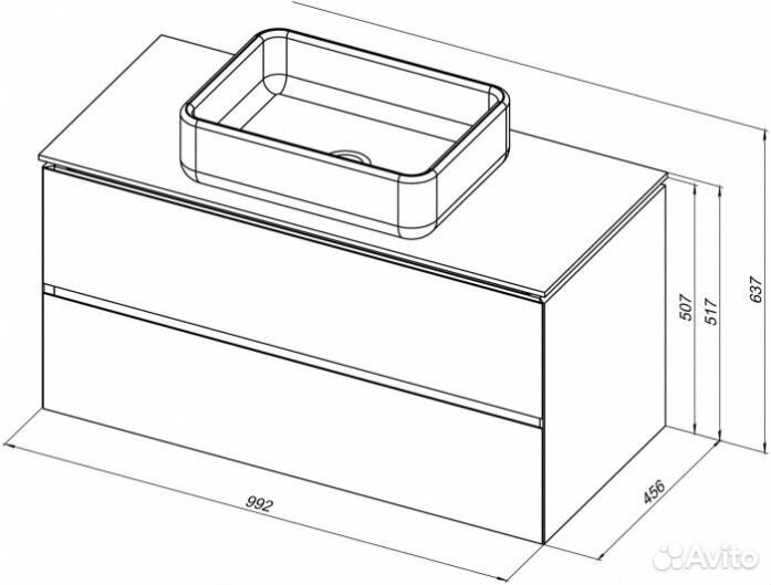 Мебель для ванной Allen Brau Infinity 100 см белый
