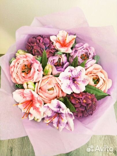 Цветы из зефира