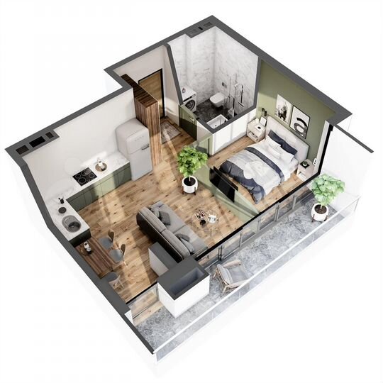 2-к. апартаменты, 49 м², 7/8 эт.