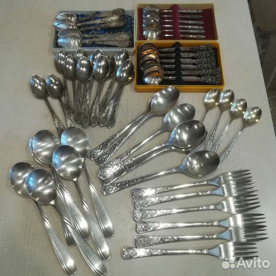 Мельхиоровые ложки,вилки,винтаж