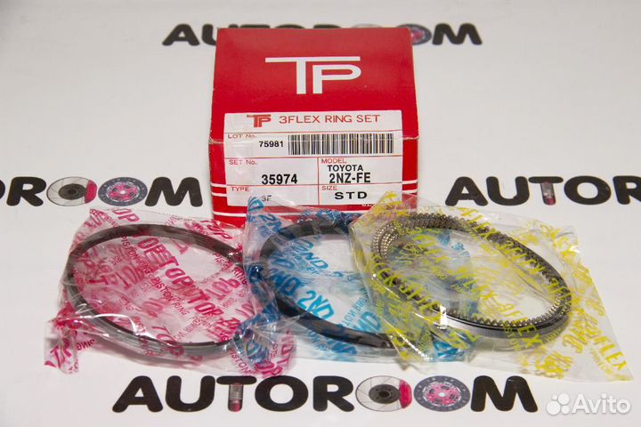 Кольца поршневые TP 1NZ / 2NZ 35974 / 35973 STD