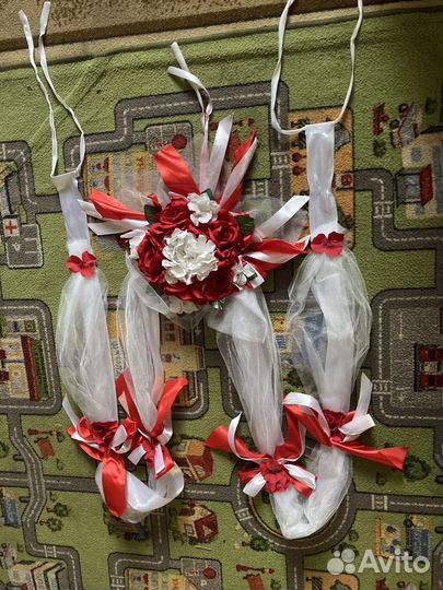 Свадебные украшения на машину