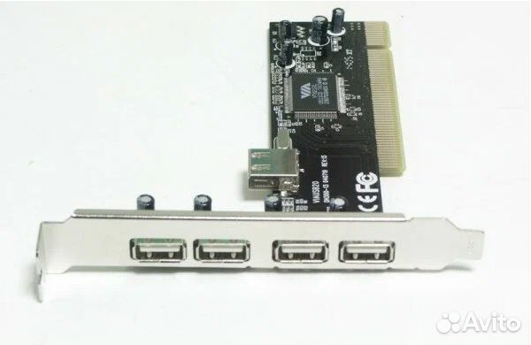 Контроллер PCI VIA6212 (4+1) 5xUSB2.0 OEM