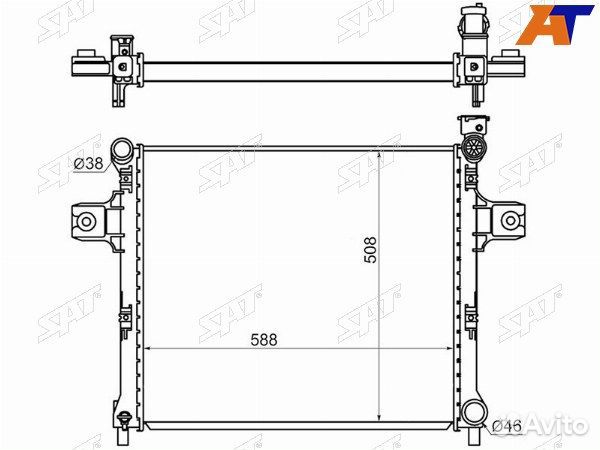 Радиатор jeep commander, jeep commander 05-10, jeep grand cherokee, jeep grand cherokee 05, jeep gra
