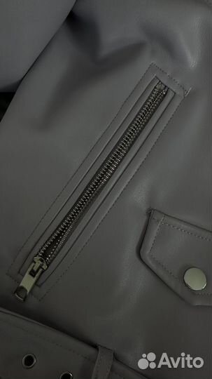 Кожаная косуха zara