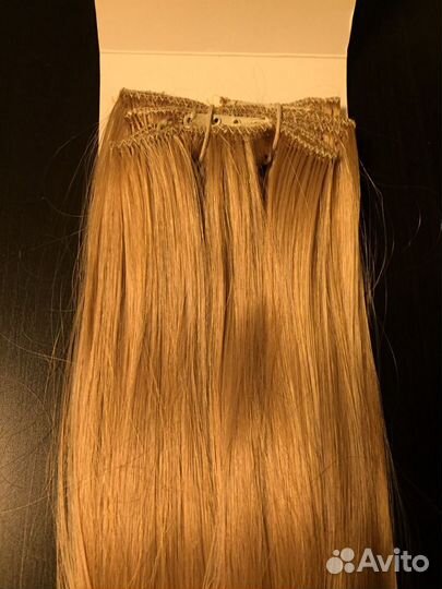 Волосы на клипсах канекалон блонд