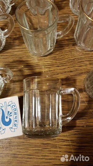 Кружечки рюмки богемский хрусталь Чехословакия 6шт