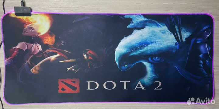 Коврик компьютерный игровой с подсветкой 80х30