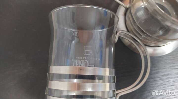 Стаканы с подстаканниками - набор