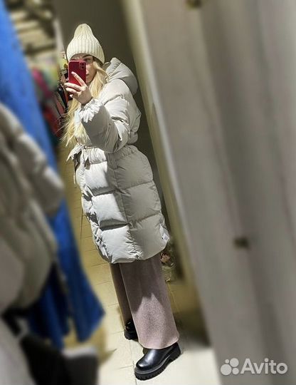 Пуховик зимний длинный женский 42-44