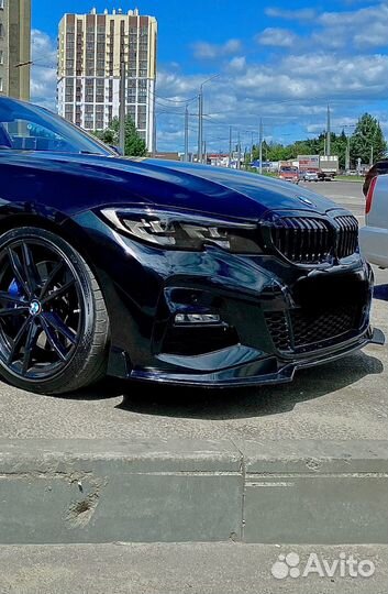 Сплитер губа переднего бампера бмв 3 г20 bmw 3 g20
