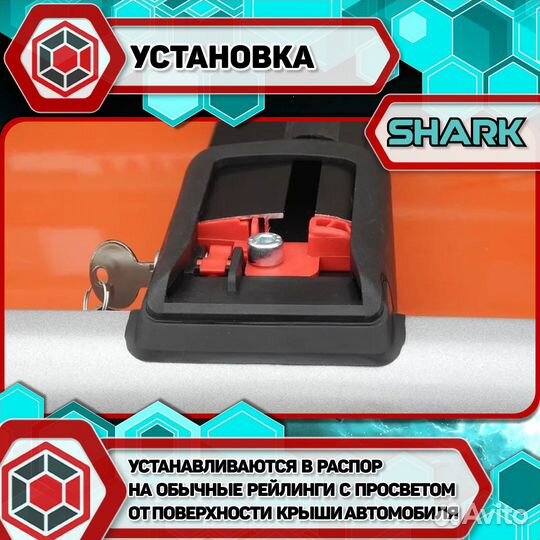 Багажник на рейлинги с просветом Turtle Shark