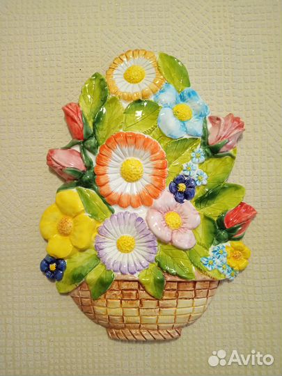 Итальянское панно из фарфора