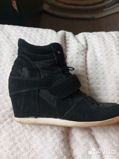 Кроссовки сникерсы, натуральная замша, 38 размер