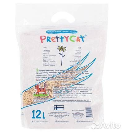 Pretty Cat Древесный наполнитель на 12л (Wood Gran