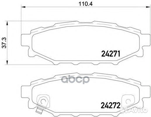 P 78 020 Колодки тормозные subaru legacy 03/OU