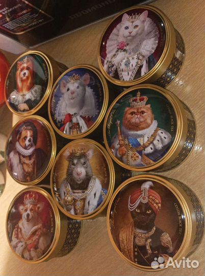 Новые жестяные баночки с чаем Richard 8шт