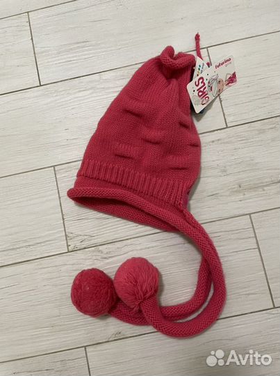 Шапка розовая новая 50-52